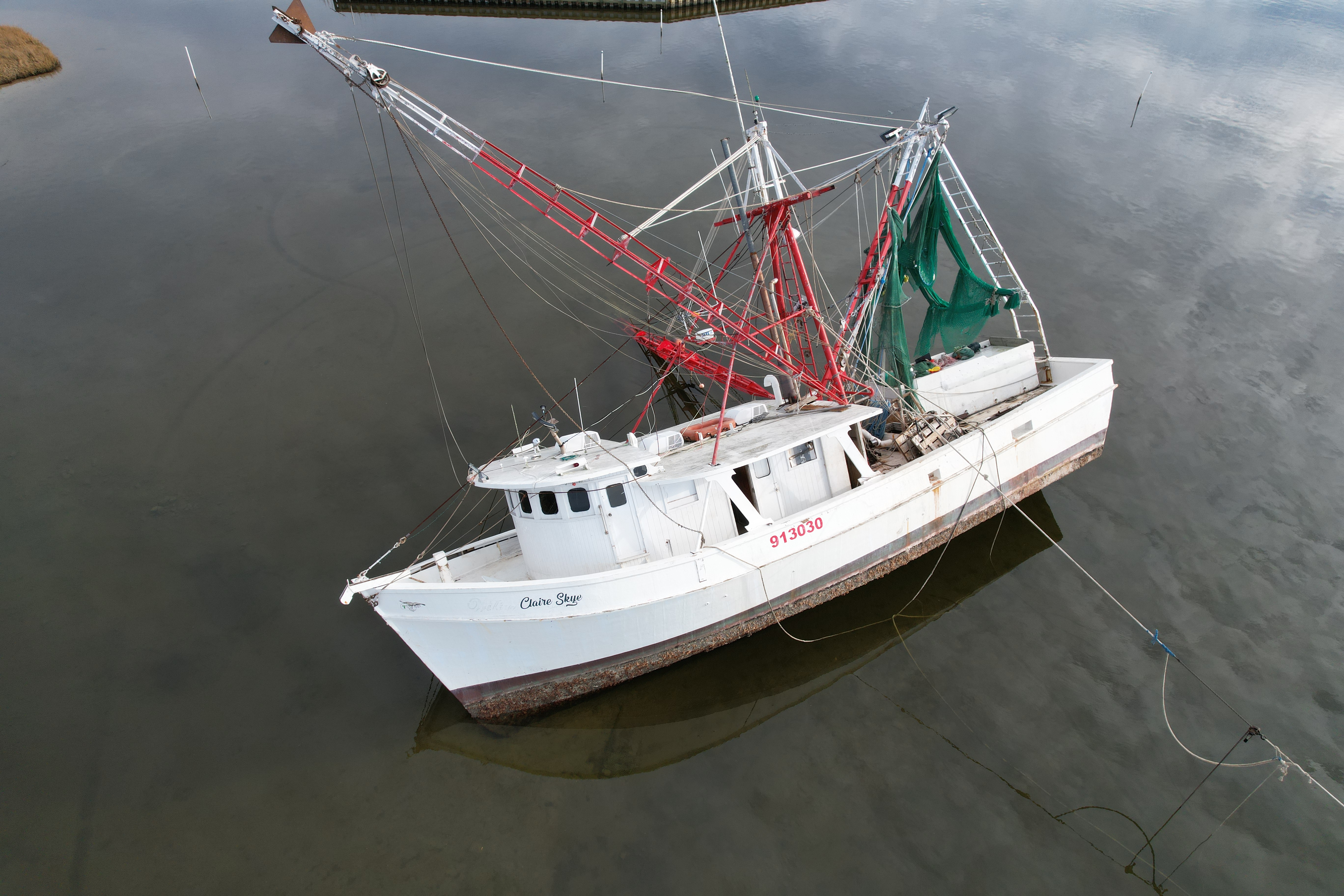 An image of an abandoned and derelict vessel 